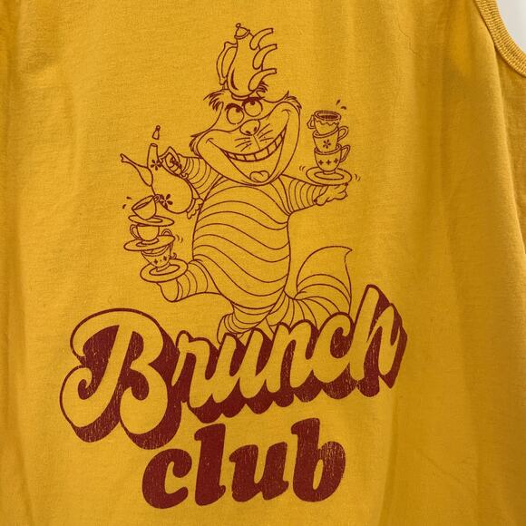 2/$30 Alice in Wonderland Disney Shirt Size S Cheshire Cat Tank Top Shirt Brunch - Picture 5 of 7